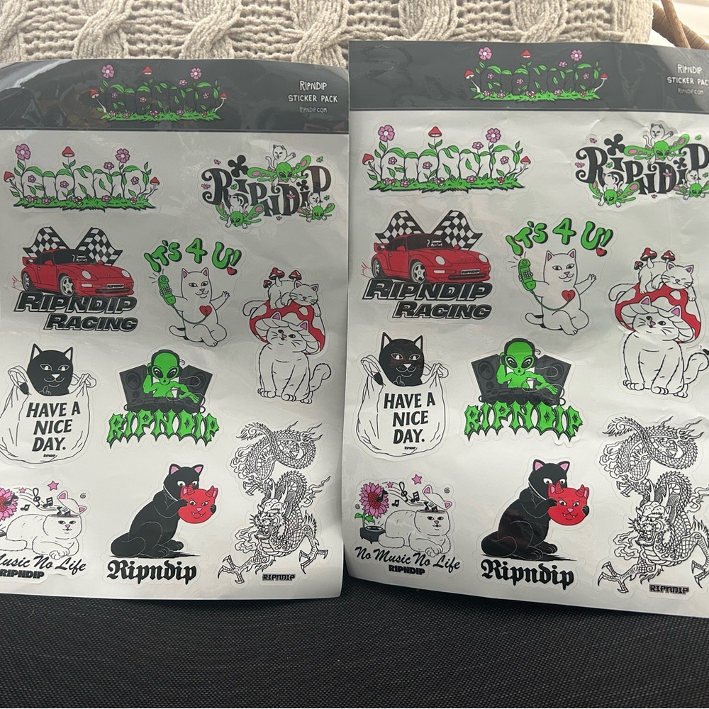 Ripndip Sticker 2 Pack with Colorful Designs